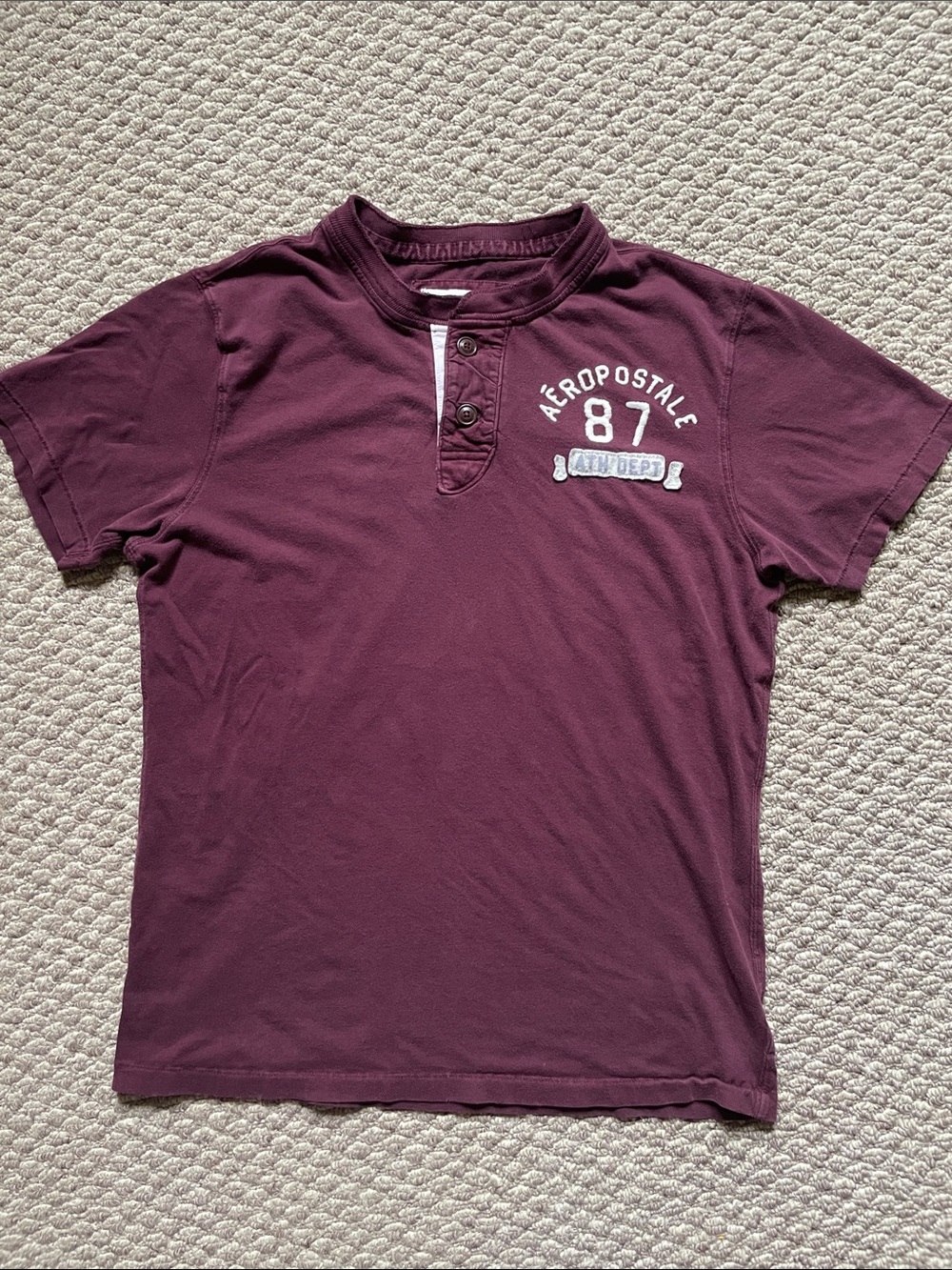 Aeropostale 1/4 button up t shirt
